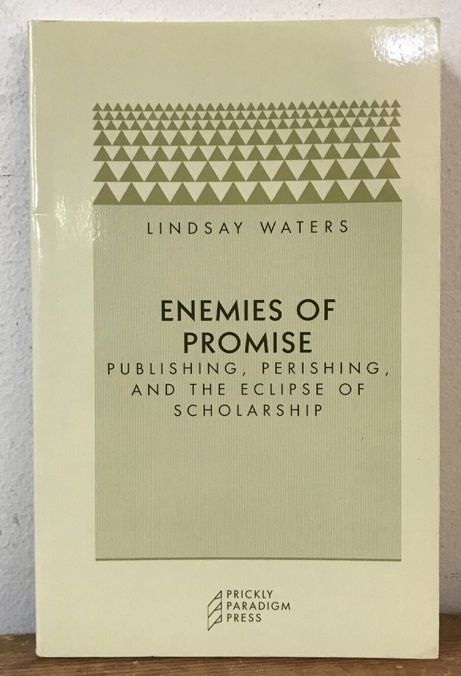 Enemies of Promise Eclipse of Scholarship Lindsay Waters Book